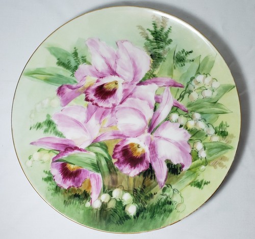 Antique Tressemann & Vogt T&V Limoges France Cabinet Floral Plate