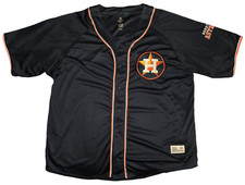 HOUSTON ASTROS Dynasty Series Baseball Jersey Sewn Sz. 2XL Blue Patch Star Logo