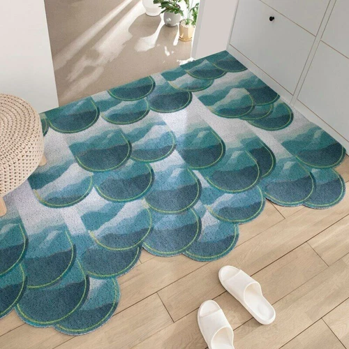 Floor Rug Non-Slip Welcome Carpet Durable Rubber Door Mats Low-Profile Heavy Rug - Picture 18 of 36