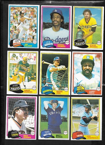 1981 OPC 81 O PEE CHEE TOPPS MLB BASEBALL CARD GRAY BACK 126-250 SEE LIST - Picture 166 of 247