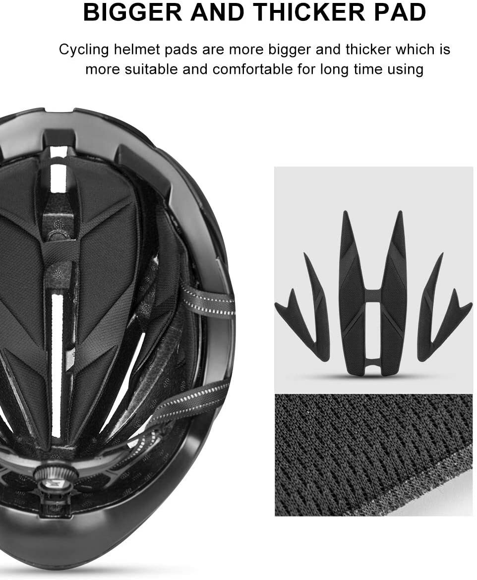 ROCKBROS Bike Helmet Aero Cycling Helmet TT Road Bicycle Helmet for Women Men 