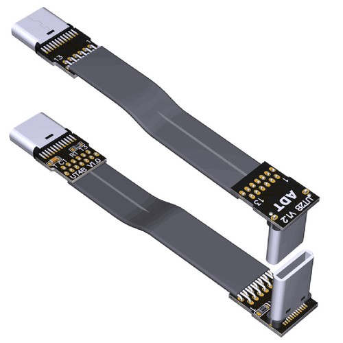 ADT-Link 25cm USB 3.1 Typ C zu Typ C Verlängerungskabel FPC Flachbandkabel C - 第 3/13 張圖片