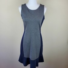 J. CREW Womens Dress 4 Sleeveless Colorblock Gray Blue Sleeveless