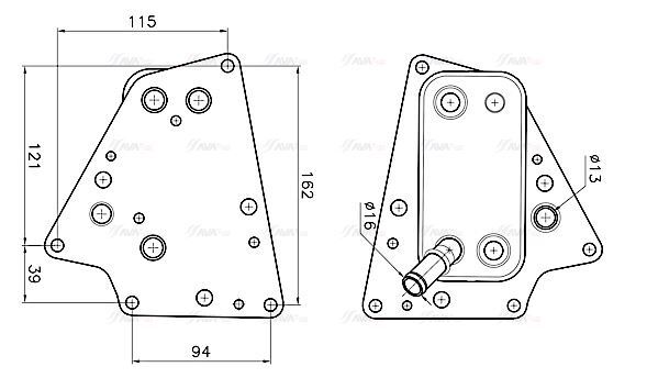 OL3748 AVA Oil cooler FIT CADILLAC BLS (2006) 1.9 CDTI