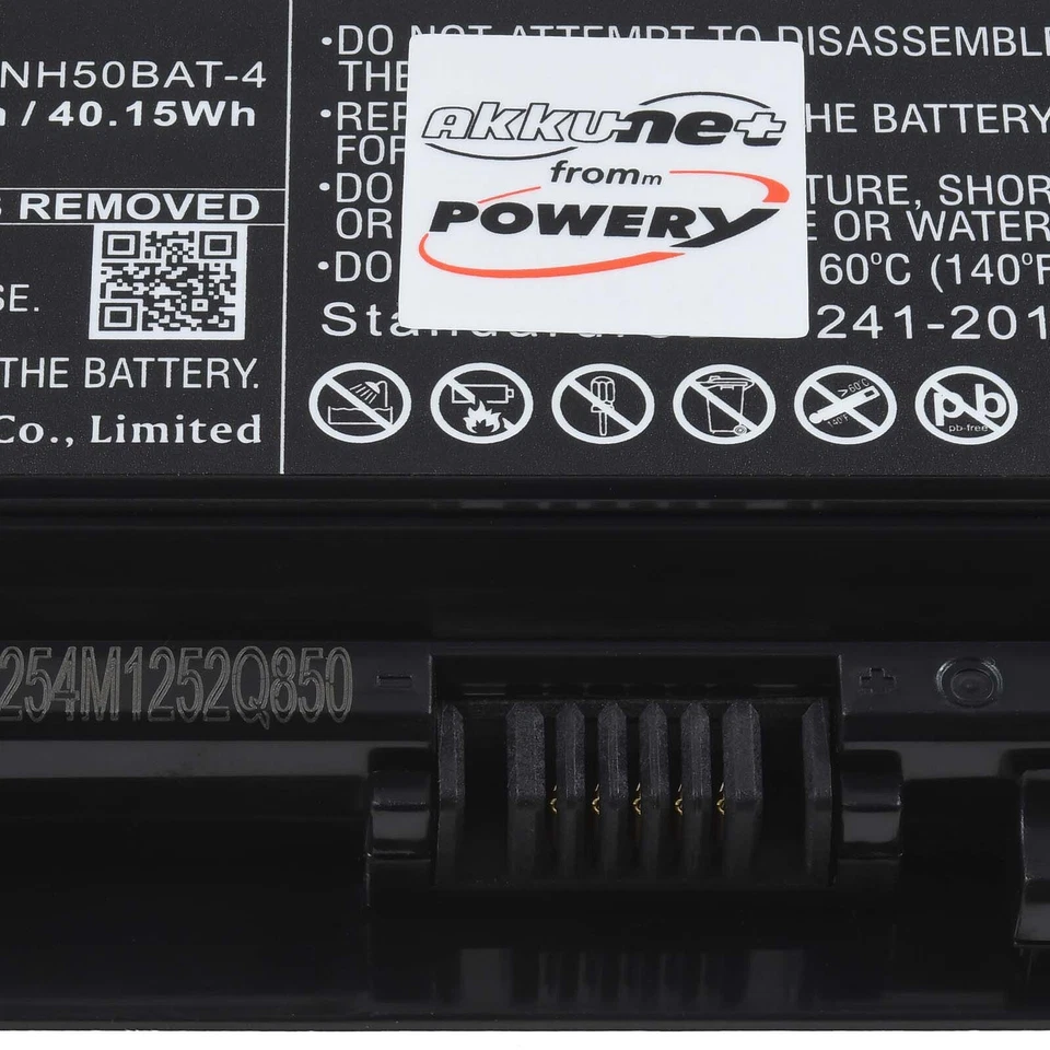 Akku kompatibel mit Clevo Typ NH50BAT-4 14,6V 2750mAh/40Wh Li-Ion Schwarz - Bild 3 von 3