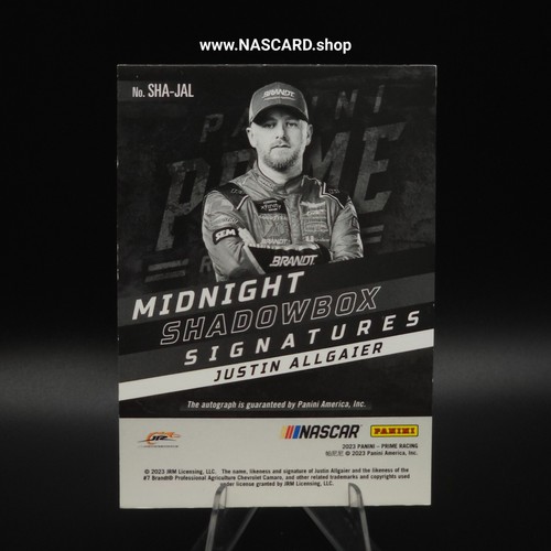 Prime Racing Midnight Shadowbox 2023 Firme Oro Justin Allgaier 25/25 - Foto 2 di 2