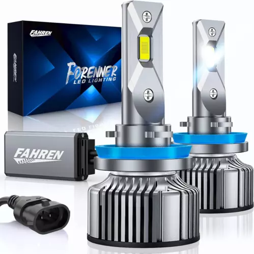Fahren Forenner H11 H9 H8 LED Light Bulbs 120w 24000LM 6500K Cool White (Pair)