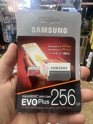 Samsung EVO Plus 256GB Class 10 MicroSDXC Memory Card w/Adapter MB-MP256D