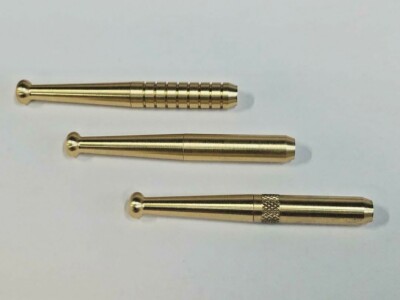 3 REAL BRASS ONE HITTER PIPES DUGOUT BAT 3" MADE IN USA** ASSORTED - Foto 8