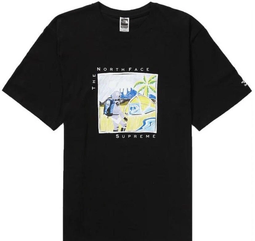 t shirt supreme x tnf nouvelle saison « croquis »/noir/taille L