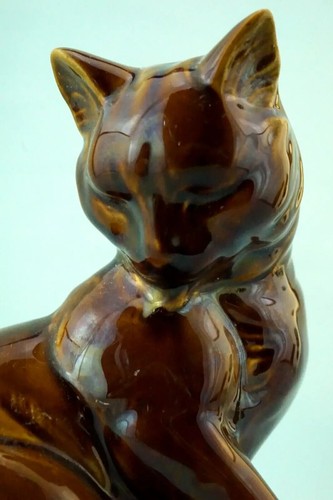 LA FARNESIANA PARMA Italy Carlo Corvi Sculpture figurine majolica cat animal - Picture 16 of 24
