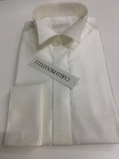 CARLO PIGNATELLI Ceremony Shirt Size 38 Elegant Groom Witness