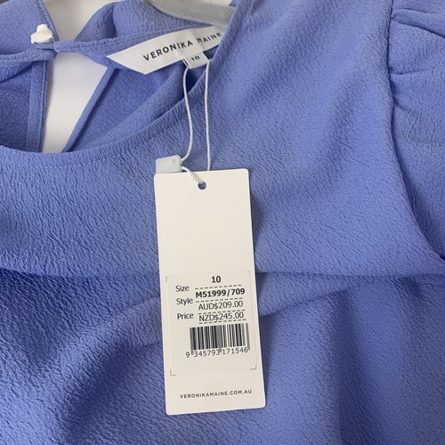 Veronika Maine Blouse Top Women's Size 6, 8, 10 & 14 Purple BNWT - Foto 7 di 14