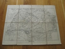 alte Landkarte Truppenübungsplatz Bitsch von 1906 Lothringen Inf-Schiessgelände