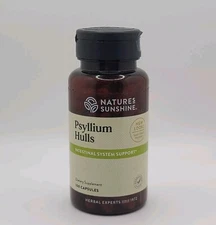 Nature's Sunshine Psyllium Hulls 100 Capsules Fiber Supplement New & Sealed