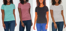 DKNY Women's Cotton Crew Neck Short Sleeve Tee