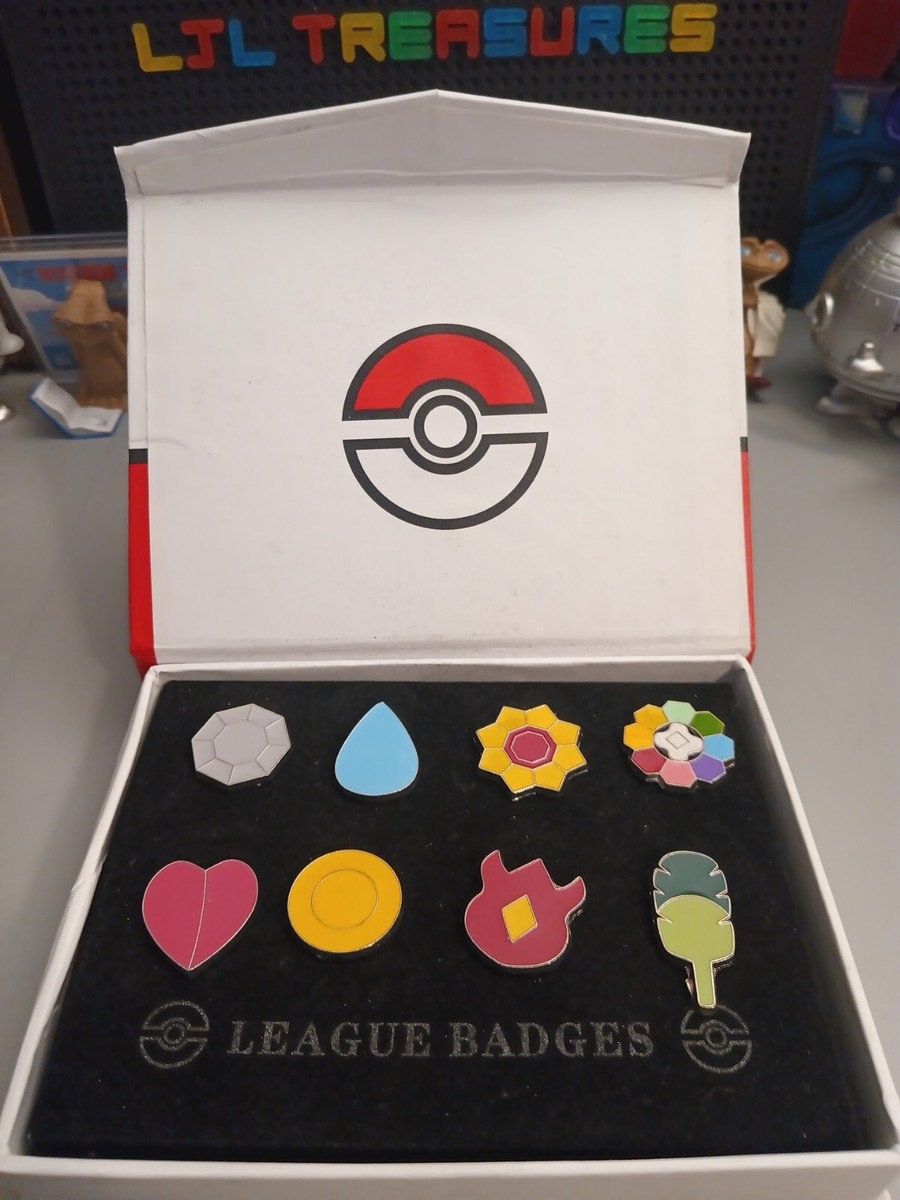 Pokemon Gen 1 Kanto Indigo League Trainer Gym Badges Enamel
