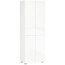 Image of HOMCOM 4 Doors Kitchen Cupboard Storage Cabinet Push Open Doors and Drawers,