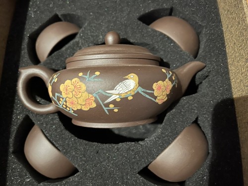 Chinesische Zisha Purpurroter- Sand Teekännchen set - Bild 2 von 5
