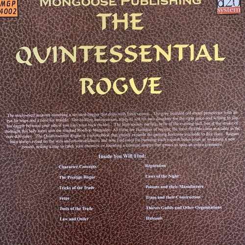 The Quintessential Rogue - Collector ED. - D&D 3e - Book 2 - Mongoose - MINT - Picture 5 of 18