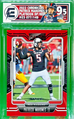 2022 Chronicles Draft Patrick Mahomes SP #77/149 Mint+ 9.5 Red Playbook #23 JN22