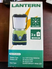 Portable Camping 1000 Lumen LED Lantern Light Battery Powered