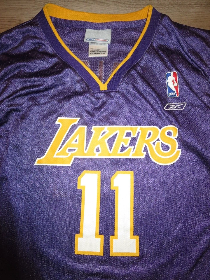Camiseta Karl Malone LA Los Angeles Lakers NBA Reebok Juvenil XL 18-20 Foto 2 de 3