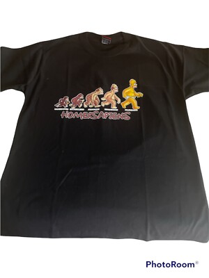 SIMPSONパンチングレザーTシャツ　LL Preowned Rock Style Simpsons Homersapiens T-Shirt Size Large B4 | eBay