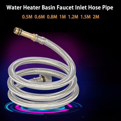 2pcs Faucet Supply Line Connector G1/2 Female x M10 Male 16" SUS304 Hose