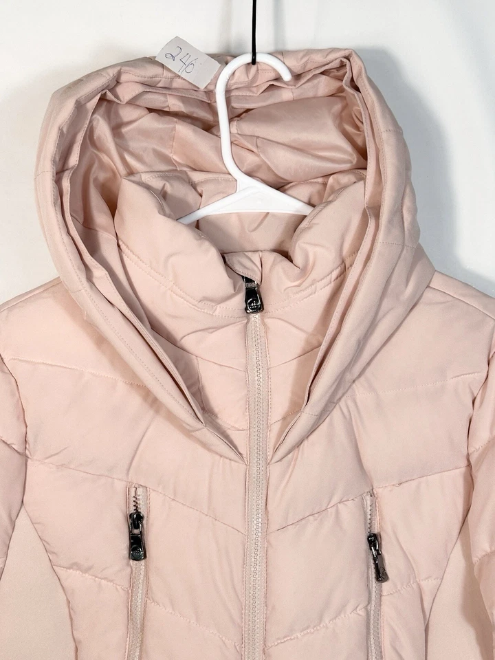 Chaqueta de plumón ligera para mujer London Fog talla L rosa Foto 4 de 4