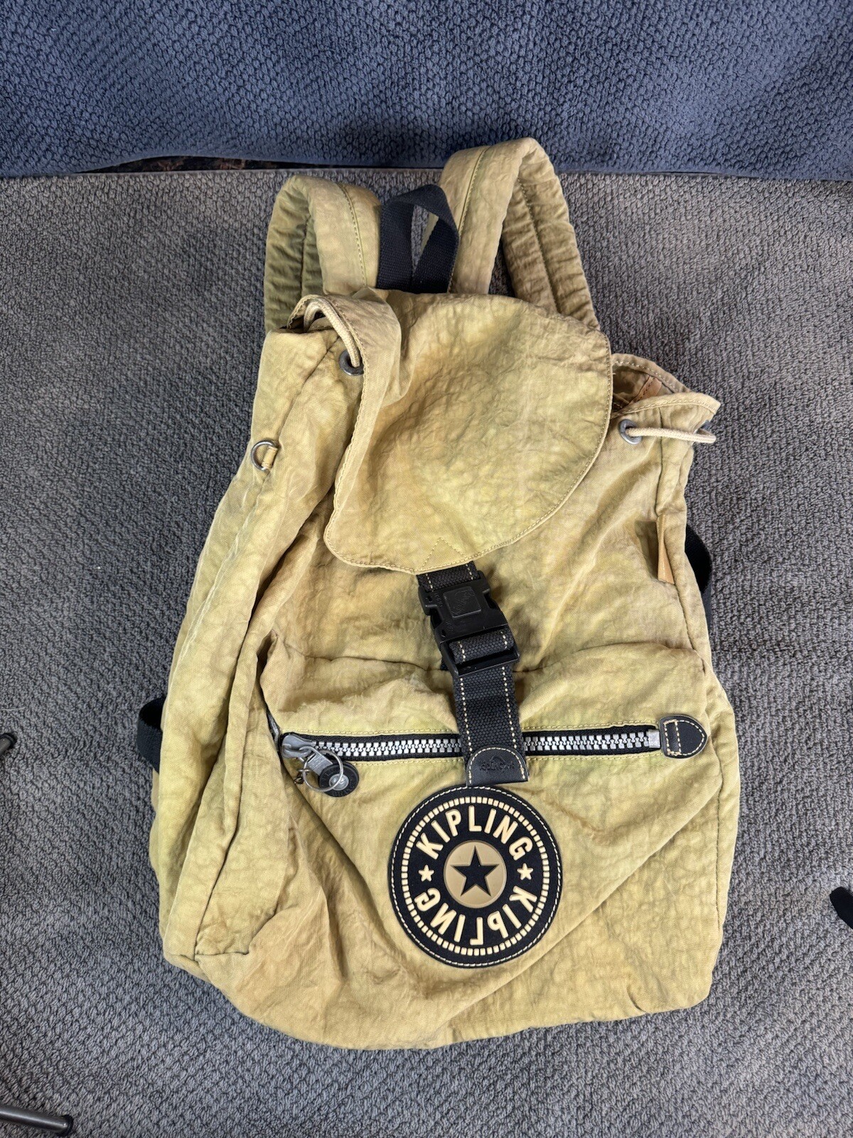 Vintage Kipling Beige drawstring backpack - image 1