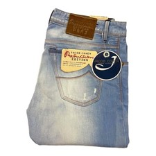 Jacob Cohen Premium Edizione J688 Steve Pantaloni Uomo Jeans Celeste Lavaggio