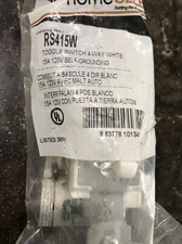 New! Hubbell RS415W Home Select Self Grounding 4 Way Toggle Switch