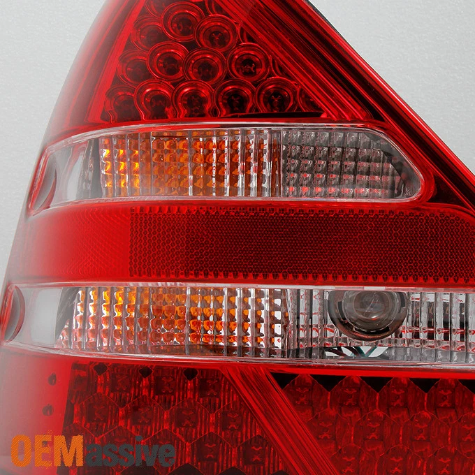 Fit 1998-04 Benz R170 SLK Class Red Clear LED Taillights Brake Lamps Replacement - Image 4 of 4