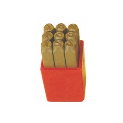 3Mm 9 Piece Kc Tools Number Punch Set, 0-9 Metal Steel Stamping Tool Kit 10073