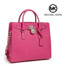 Michael Kors Hamilton Large Pink Fuschia Saff...