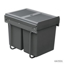 400mm Under Counter Kitchen Integrated Recycling Waste Bin 40L 3 Compartments