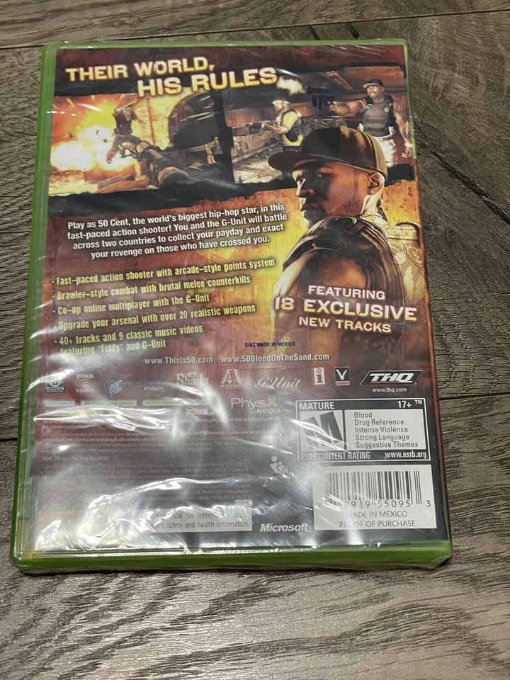 50 Cent: Blood on the Sand Microsoft Xbox 360 2009 OOP BRAND NEW FACTORY SEALED - Image 4 of 4