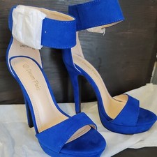 DREAM PAIRS Women High Heel Sandals Ankle Strap Peep Toe Wedding Party Sandals