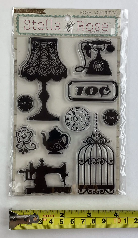 Набор из 10 марок My Minds Eye Stella & Rose Mabel So Sweet винтажный домашний вид 2011 - Изображение 3 из 4