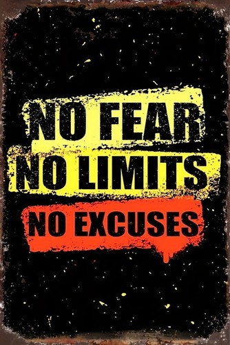 Gym Metal Sign Wall Decoration home tin poster retro work out large 12x16in - Picture 31 of 35