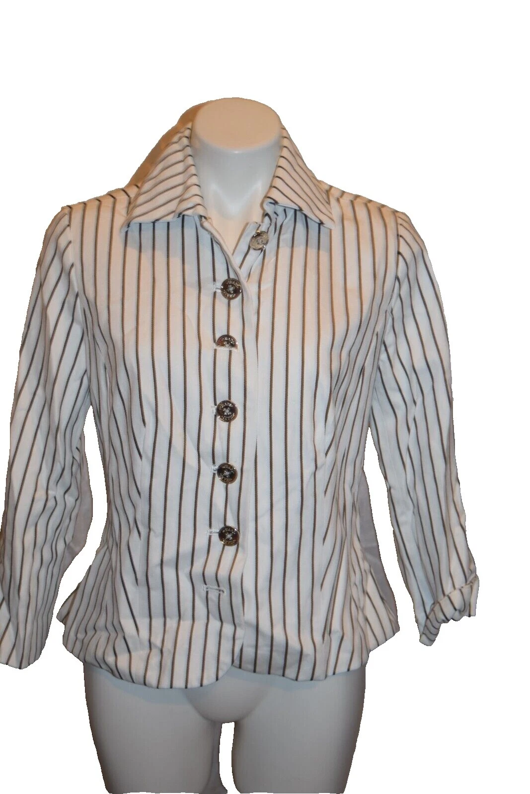 Chaps Casual Striped Coats, Jackets & Vests for Women