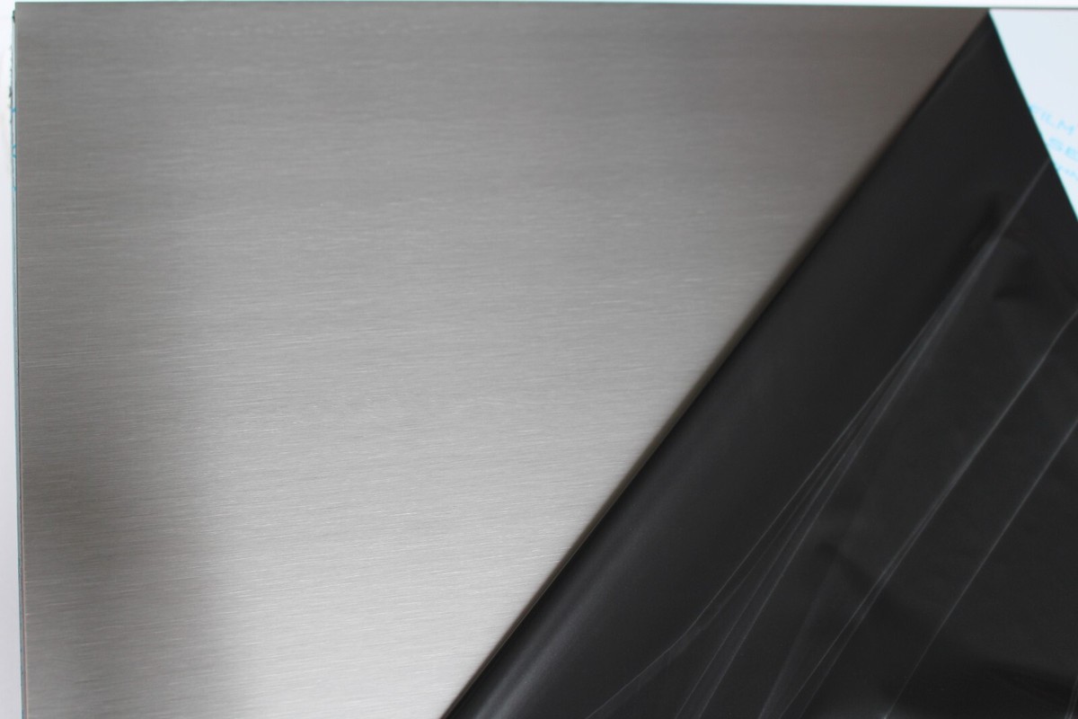 V4A Edelstahlblech gebürstet 1,5mm 1.4404 Zuschnitt Platte eins.  Schutzfolie | eBay.de