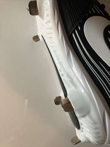  Nike Metal Cleats Shoes Womens Lunarlon Black White Softball Sports Size 7.5  - Picture 6 of 8