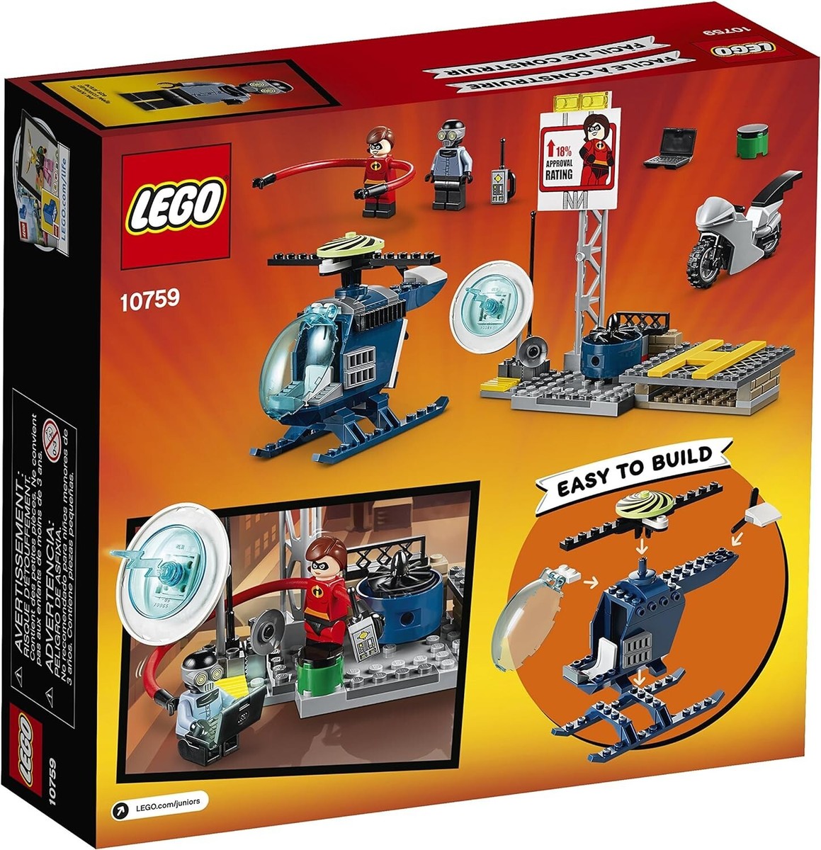 Lego Juniors The Incredibles 10759 ELASTIGIRL'S ROOFTOP PURSUIT