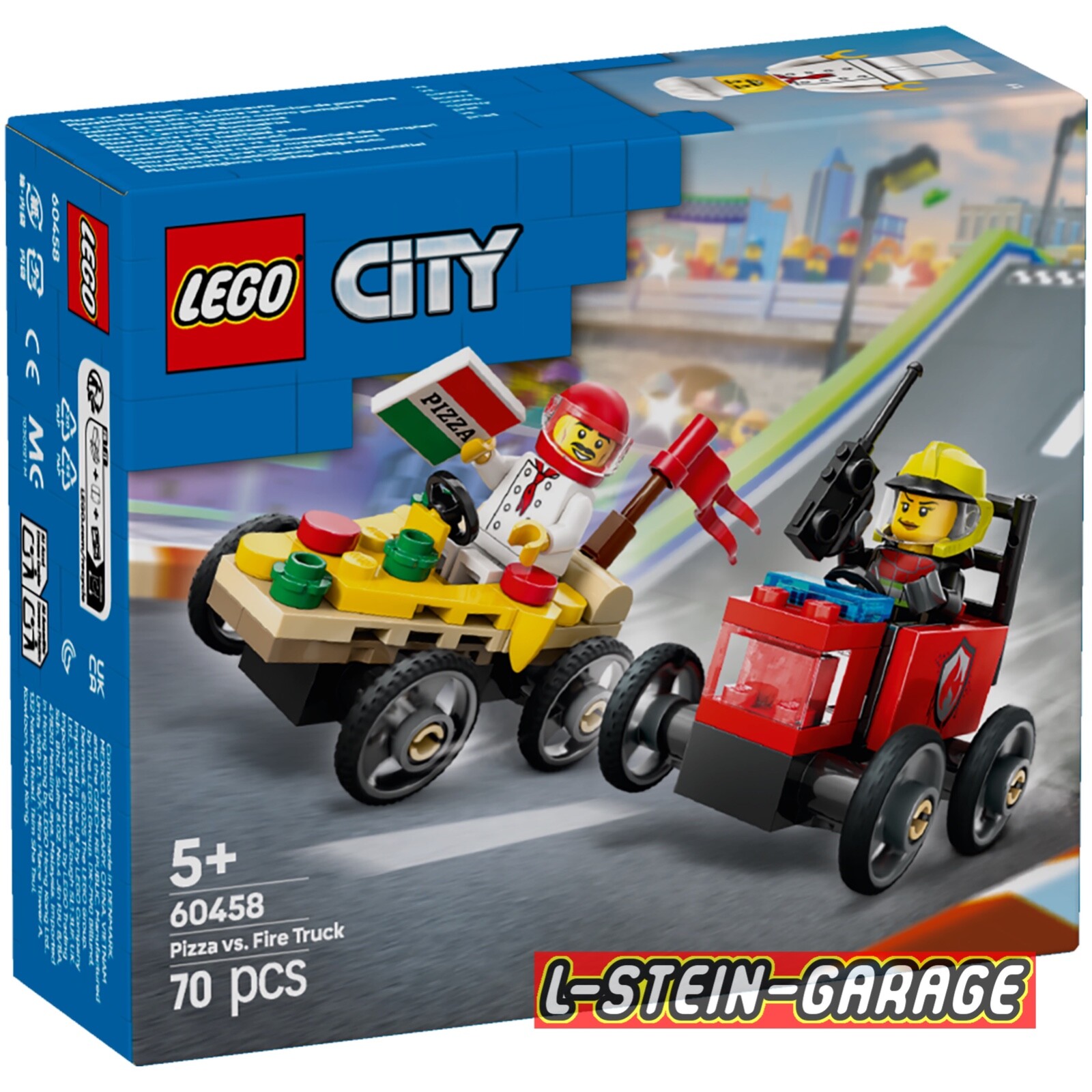 LEGO CITY: Pizzalieferwagen Vs. Löschauto (60458) Neu und OVP - Bild 6