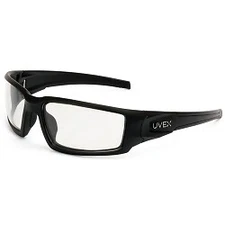 Uvex UVXS2940HS Hypershock Safety Glasses Black Frame Clear Hydroshield Anti-Fog