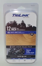 2 TRILINK SAW CHAIN 12 INCH LOW KICKBACK 44 DRIVE LINKS POULAN STIHL HYPER TOUGH