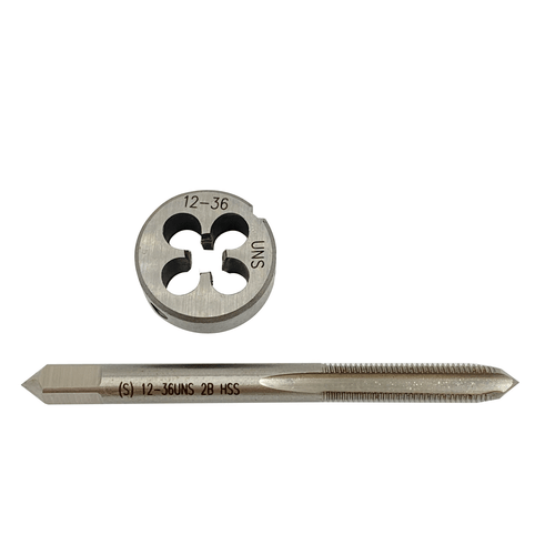 Tap & Die Set HSS 12-36 UNS CNC Thread Pitch Tap & 12-36 UNS Die Right Hand - Imagen 1 de 8