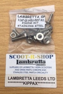 Front Mudguard Horncast Fitting Kit Stainless Steel For Lambretta Gp New Ebay